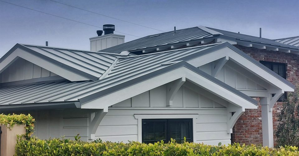 final project shot of a residential metal roof